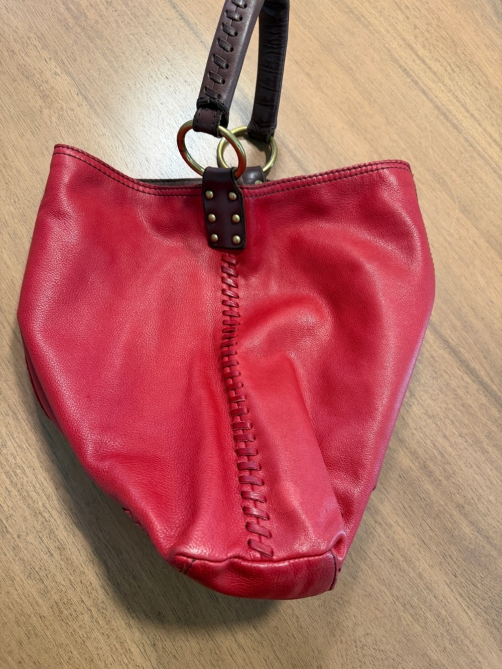 Lucky brand - Whipstitch Red hobo purse - Picture 12 of 16
